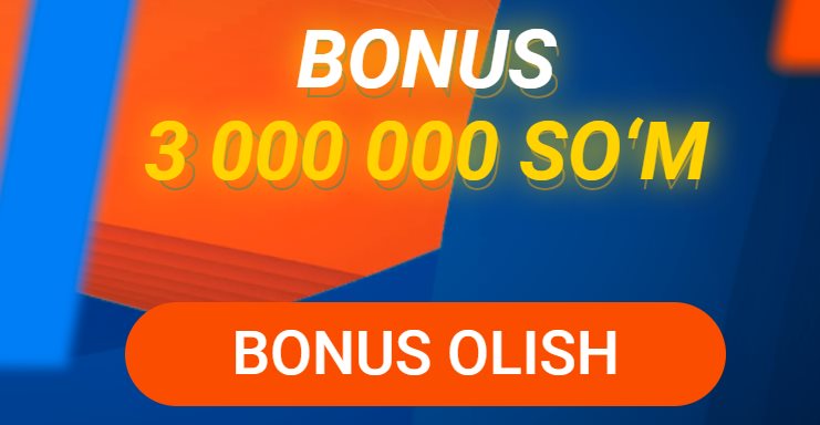 Mostbet bonus 3 000 000 so'm olish